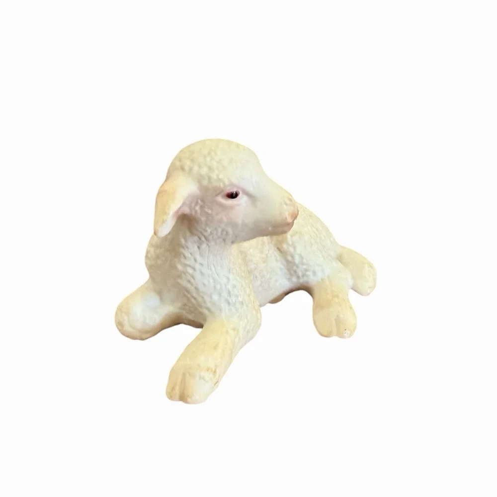 Schleich Lamb Lot 13285 Standing 2003 & 13284 Lying 2004 Retired Farm Life